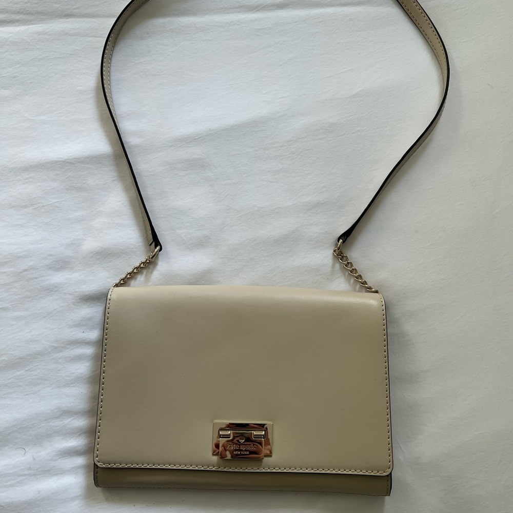 Cream Kate spade bag